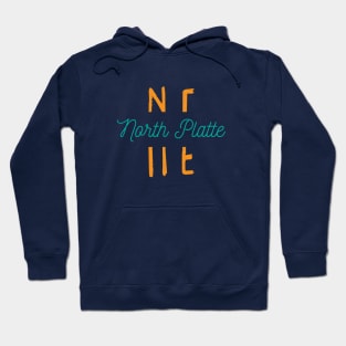 North Platte Nebraska City Typography Hoodie